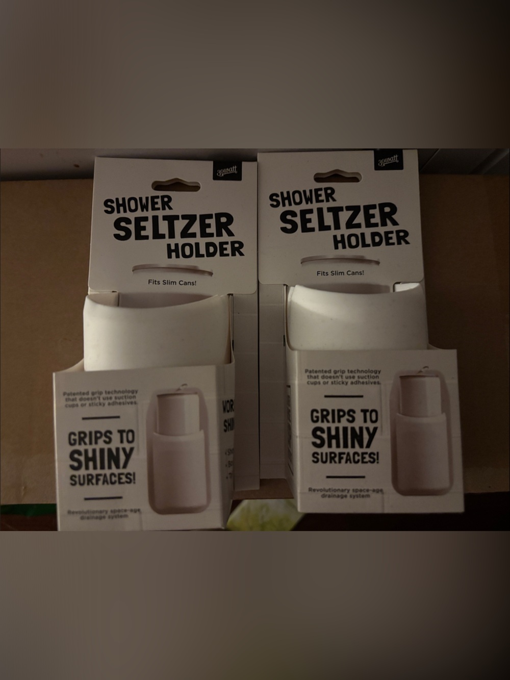 Shower Seltzer Holder - White (Pack of 2)